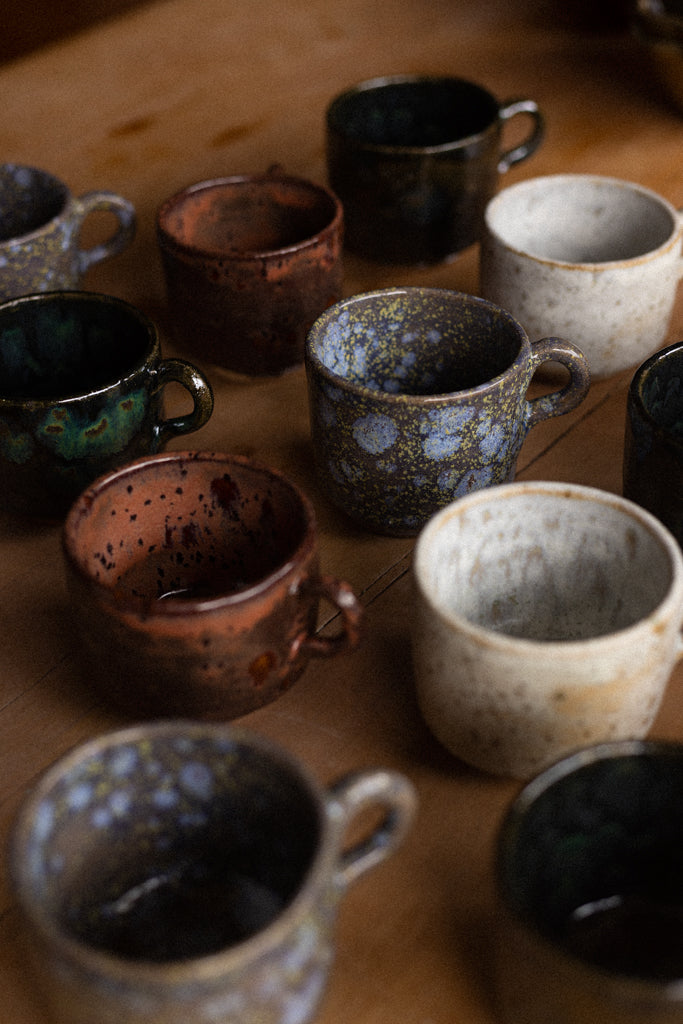 Retro Style Stacking Mug (Raku)