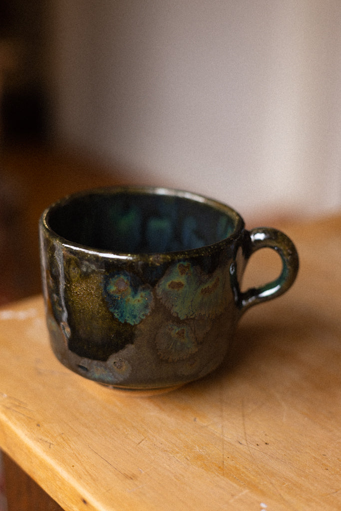 Retro Style Stacking Mug (Raku)