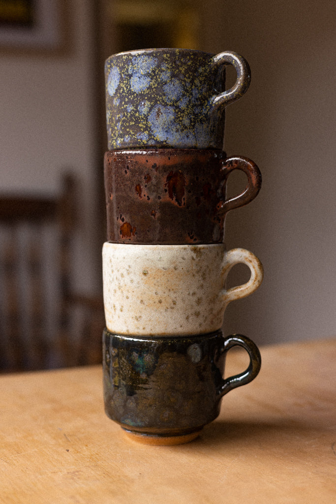 Retro Style Stacking Mug (Raku)
