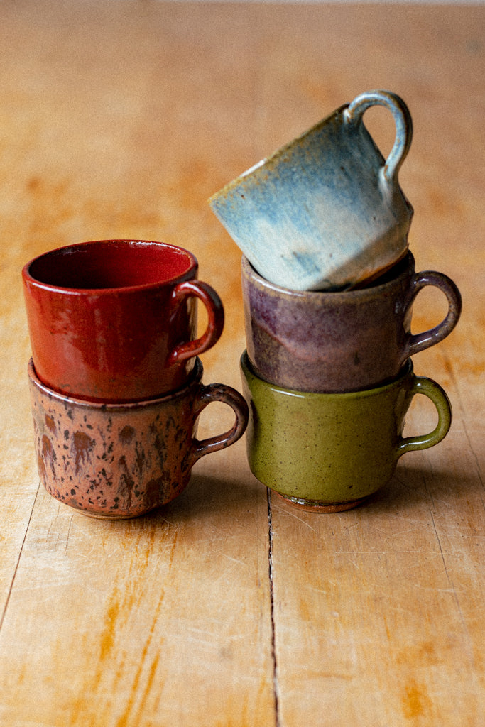 Retro Style Stacking Mug (Raku)