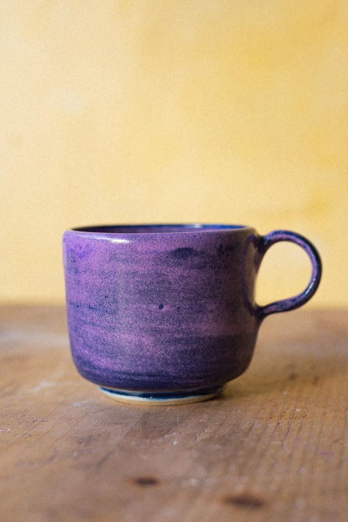 Retro Style Stacking Mug (White Stoneware)