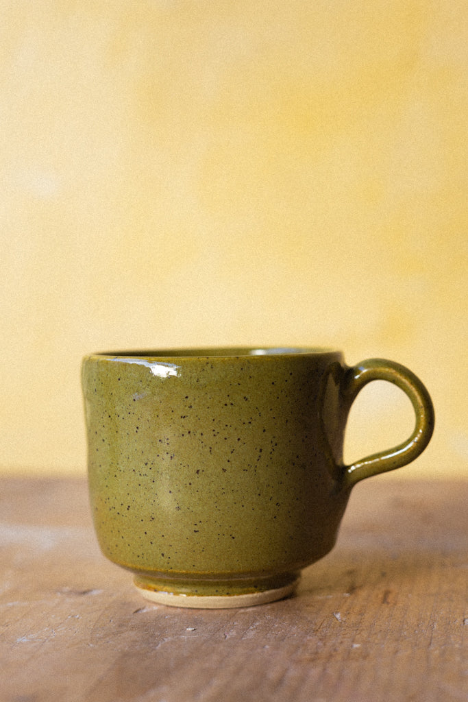 Retro Style Stacking Mug (White Stoneware)