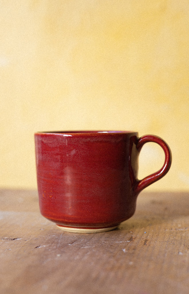 Retro Style Stacking Mug (White Stoneware)