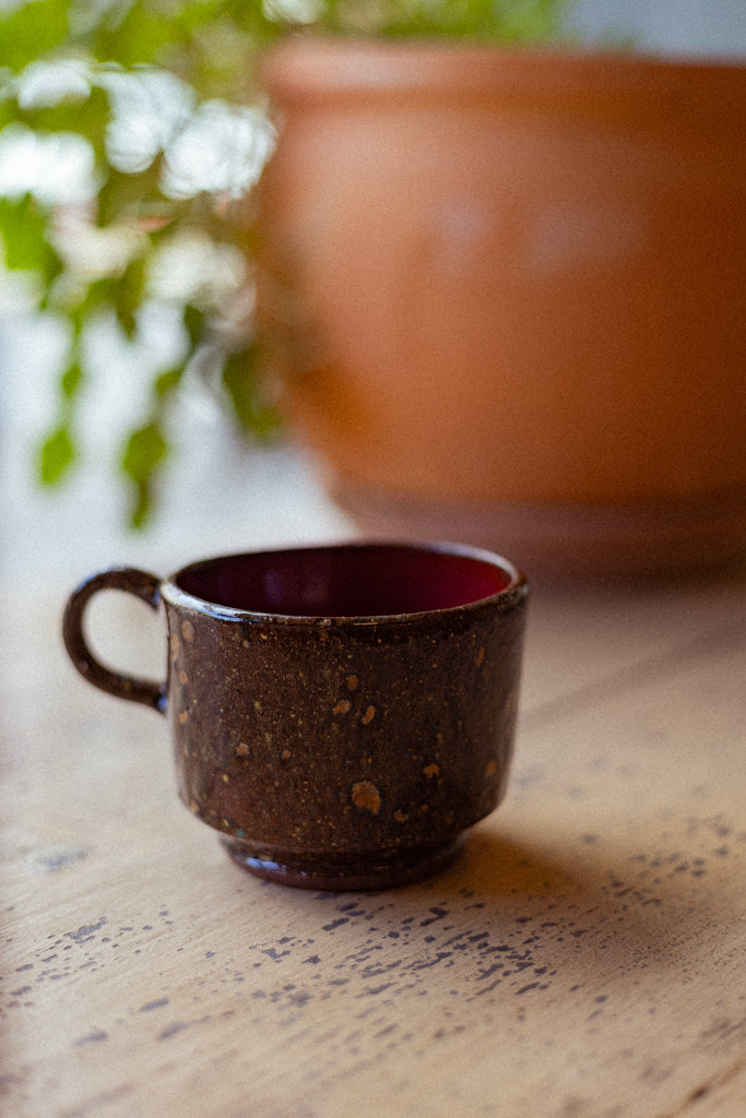 Retro Style Stacking Mug (Raku)
