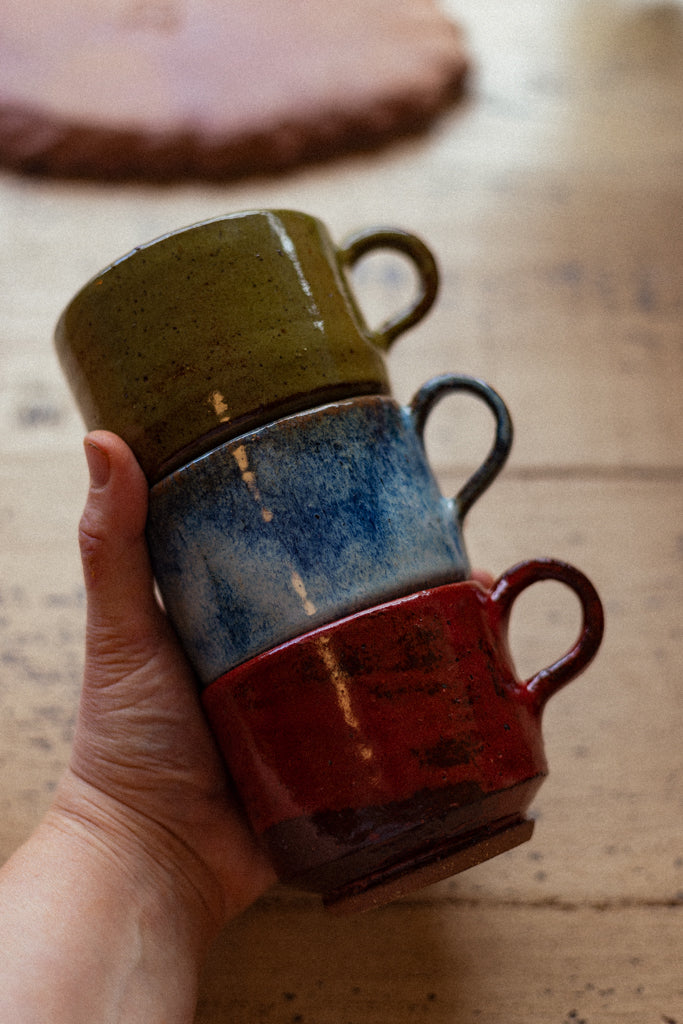 Retro Style Stacking Mug (Raku)