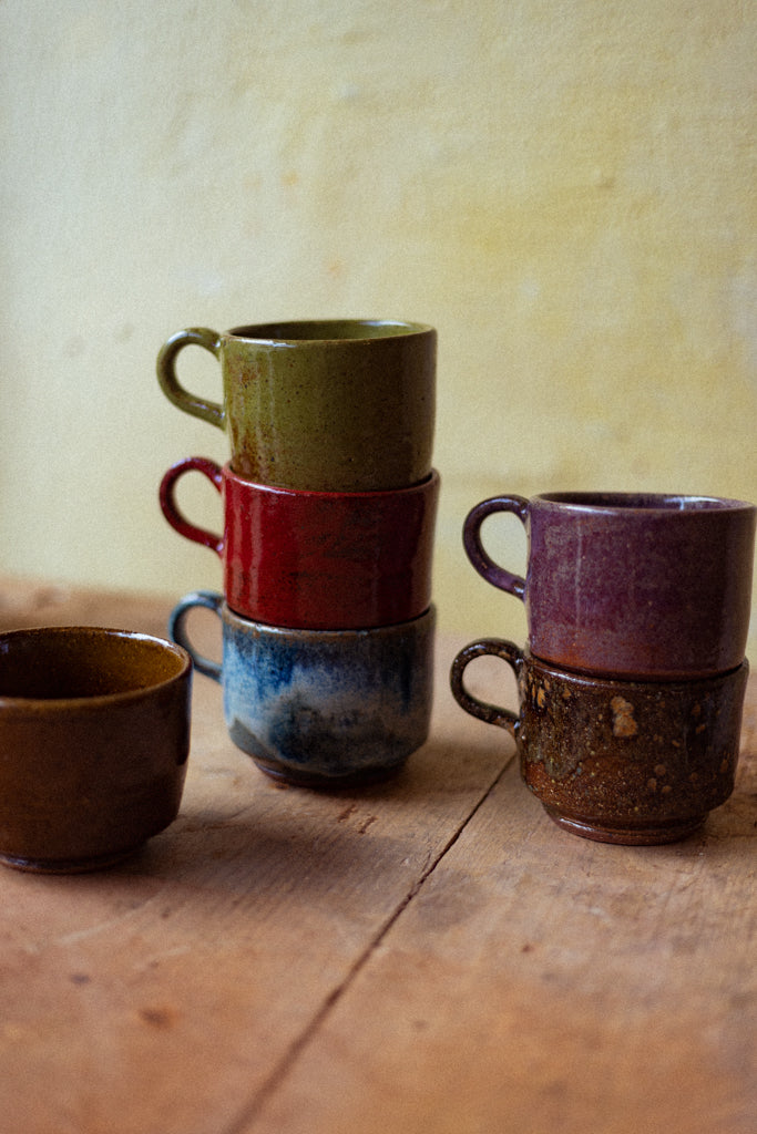 Retro Style Stacking Mug (Raku)